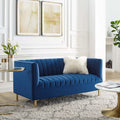 Channel Tufted Performance Velvet Loveseat X871