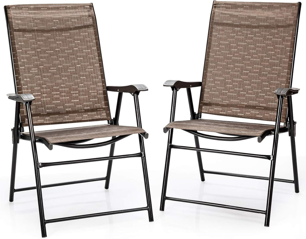 2-Pack Patio Dining Chairs with Armrest B58366