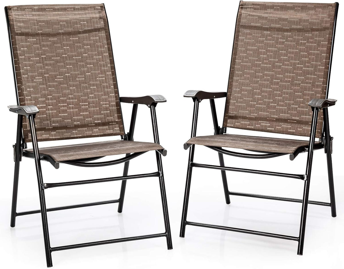 2-Pack Patio Dining Chairs with Armrest B58366